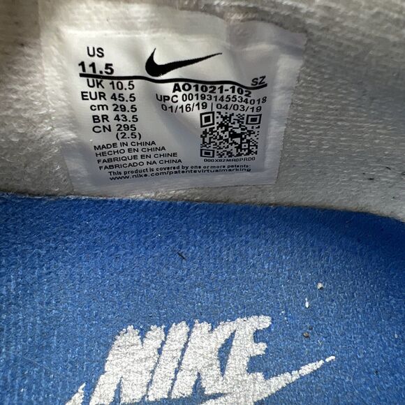 Nike Air Max 1 SE ‘Windbreaker’ Men’s Size 11.5 Shoe 2019 Blue/Yellow AO1021-102